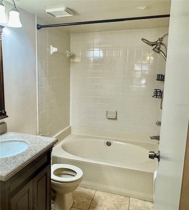 14736 Norwood Oaks Dr Unit 103, Tampa, FL 33613 - full bathroom with toilet, shower / bathtub combination, vanity, and tile patterned floors