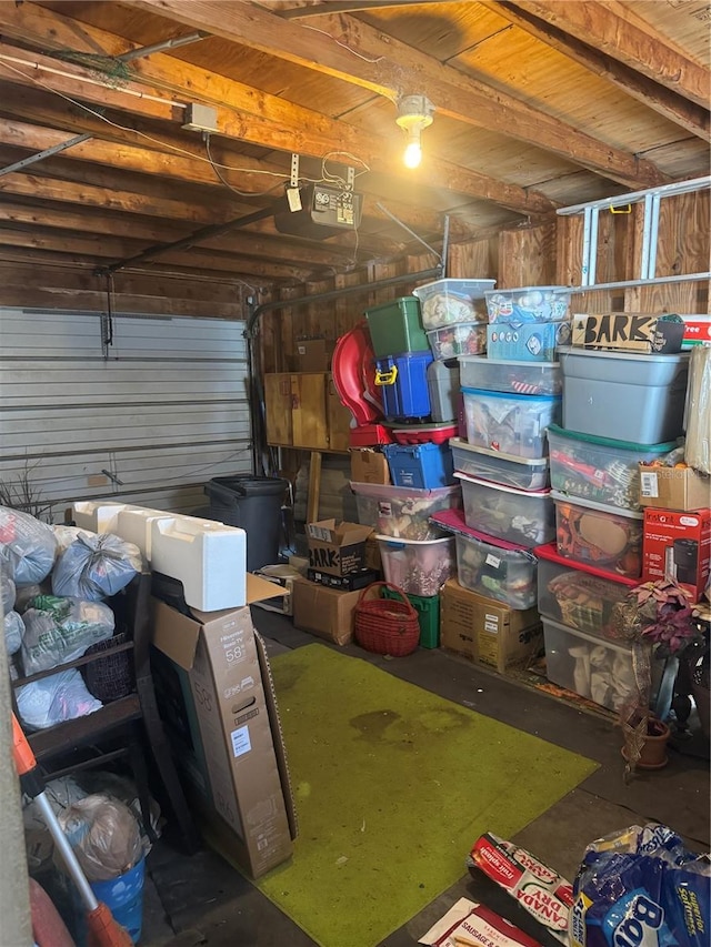 storage room featuring a garage