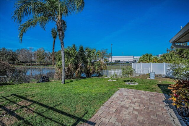 view of yard featuring a fenced backyard and a patio