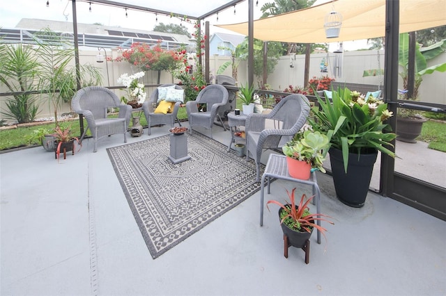 view of sunroom / solarium