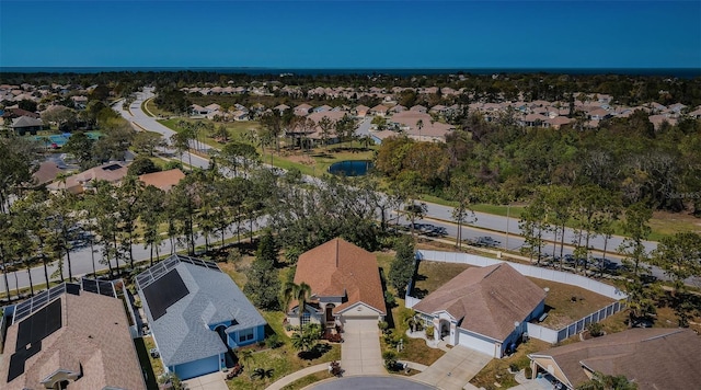 drone / aerial view with a residential view