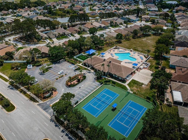 aerial view featuring a residential view