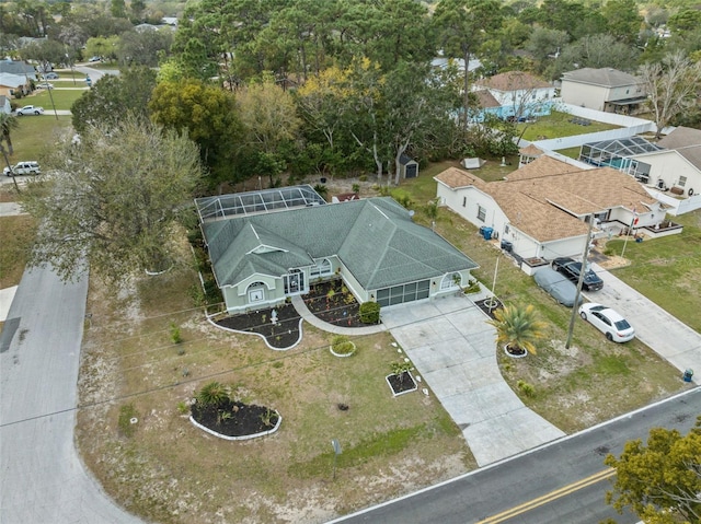 drone / aerial view featuring a residential view