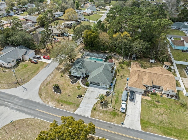 bird's eye view featuring a residential view