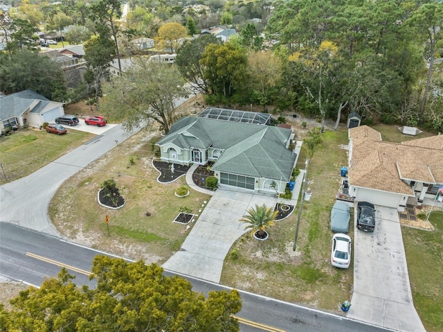 bird's eye view featuring a residential view