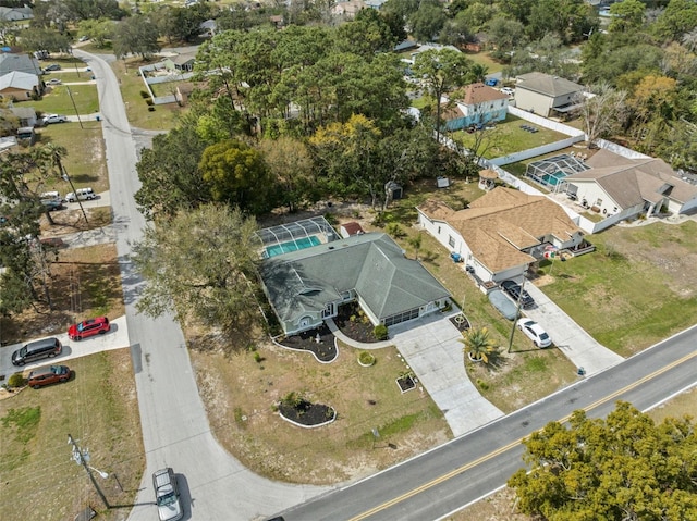 birds eye view of property featuring a residential view