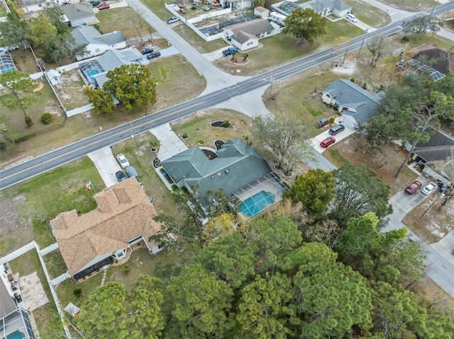 drone / aerial view with a residential view