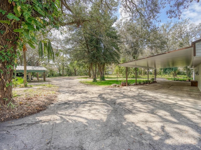 view of street with driveway