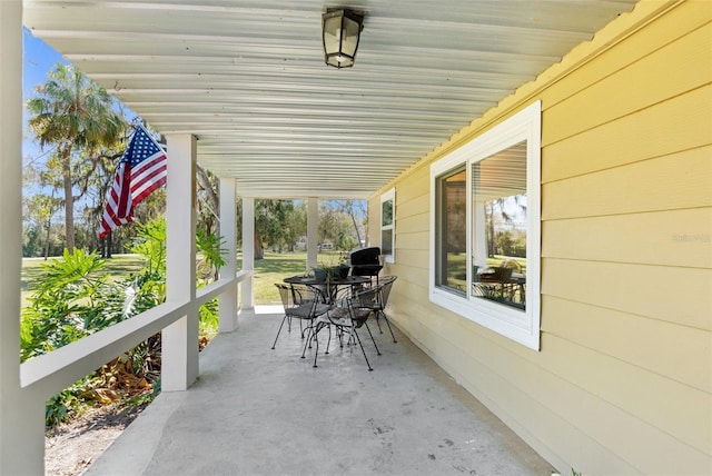 view of patio / terrace featuring outdoor dining space