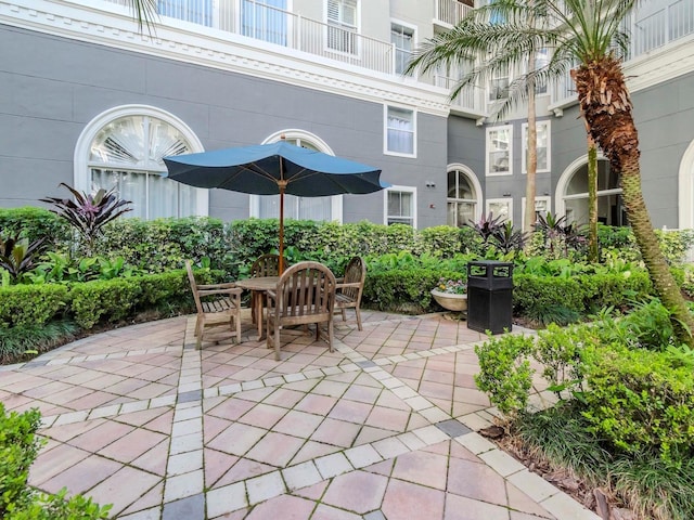 view of patio / terrace featuring outdoor dining space