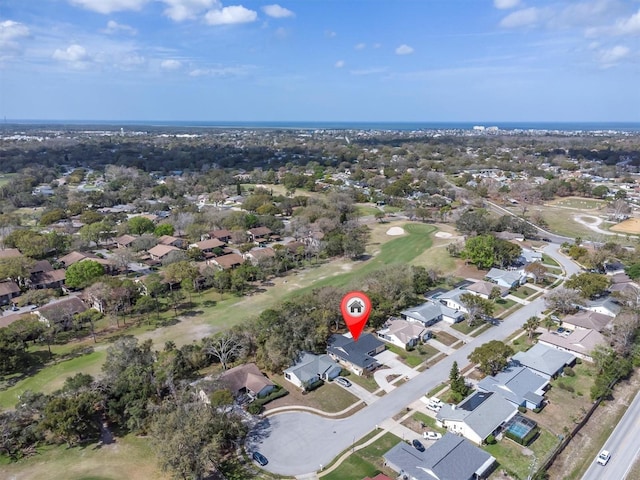 aerial view featuring a residential view