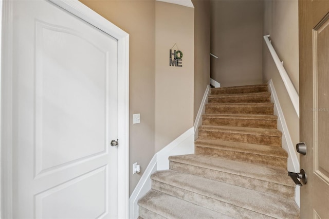 stairs with baseboards