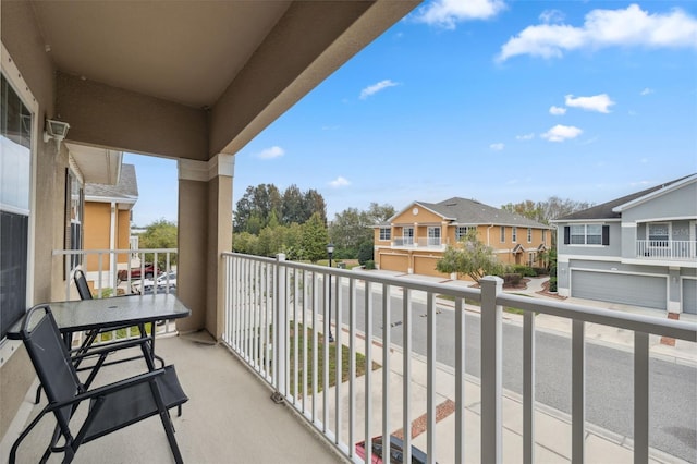 balcony with a residential view