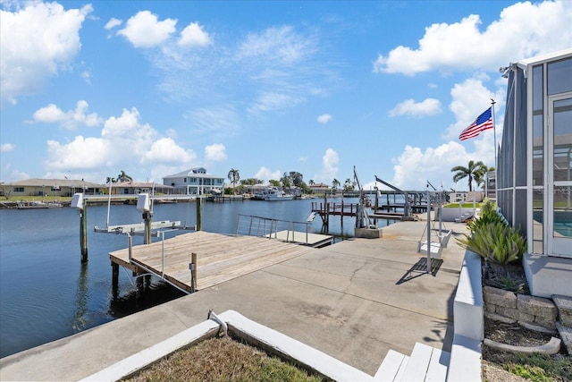 5000 Galleon Ct, New Port Richey, FL 34652 - dock featuring a water view and boat lift