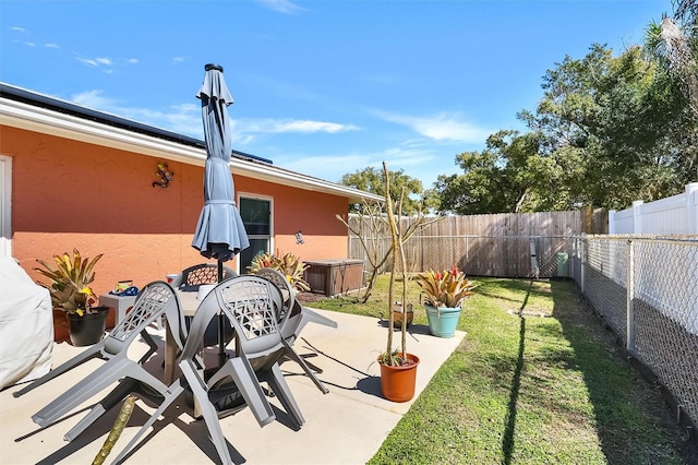 view of patio / terrace featuring a fenced backyard