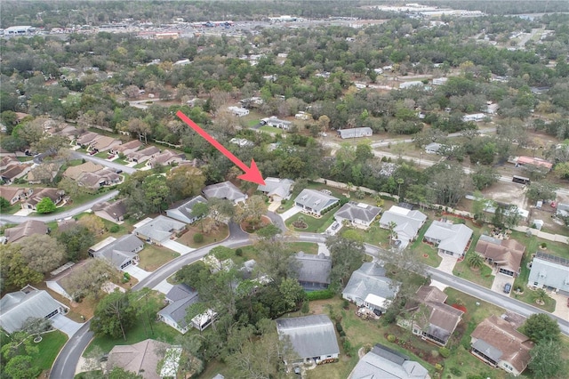 drone / aerial view featuring a residential view