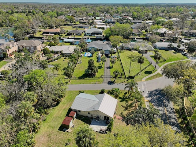 aerial view featuring a residential view