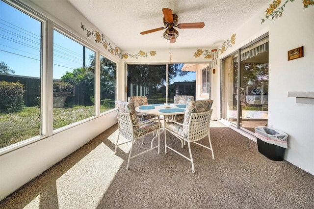 8420 Winding Wood Dr, Port Richey, FL 34668 - sunroom with a ceiling fan