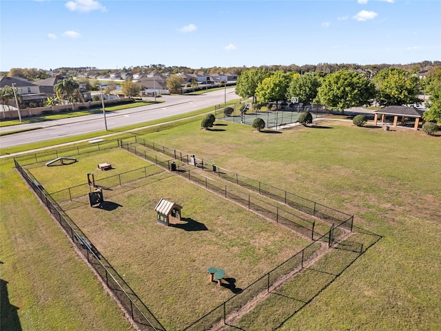 aerial view with a rural view