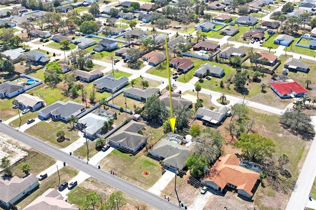 bird's eye view featuring a residential view