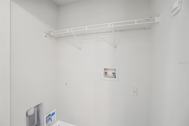 laundry area with laundry area, washer hookup, and electric dryer hookup