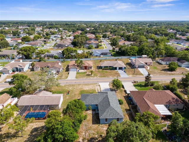 bird's eye view with a residential view