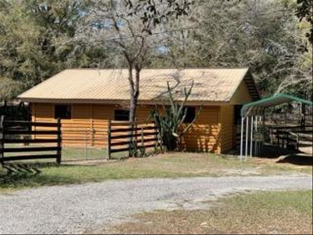 view of horse barn