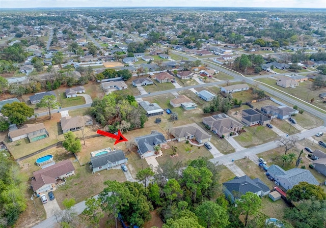 drone / aerial view featuring a residential view