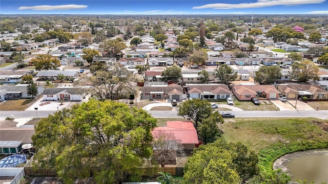 aerial view with a residential view