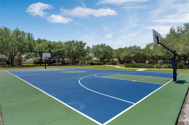 view of basketball court featuring community basketball court