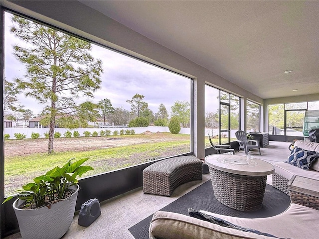 view of sunroom