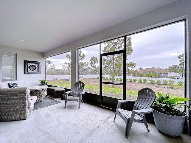 sunroom / solarium with a healthy amount of sunlight