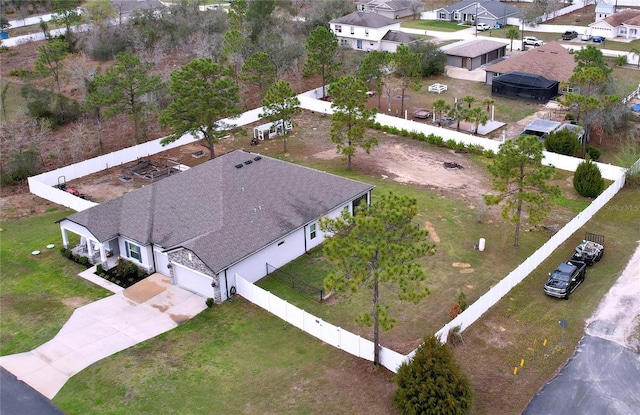 birds eye view of property featuring a residential view