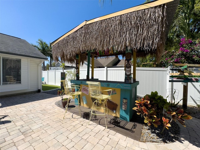 view of patio with fence