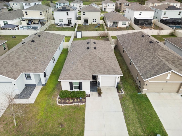 aerial view featuring a residential view