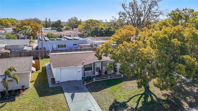 drone / aerial view featuring a residential view