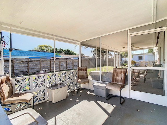 view of sunroom / solarium