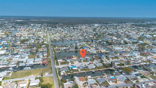 bird's eye view with a residential view