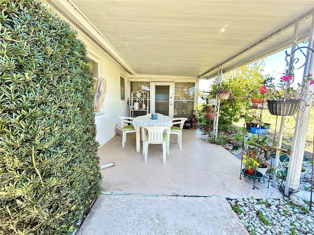 view of patio with outdoor dining space