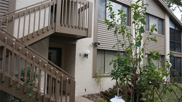 view of property exterior with stucco siding