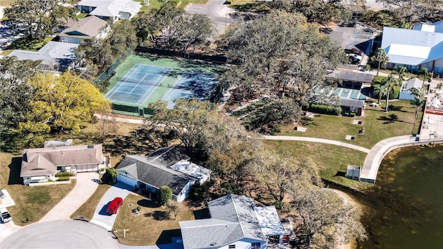 aerial view with a residential view