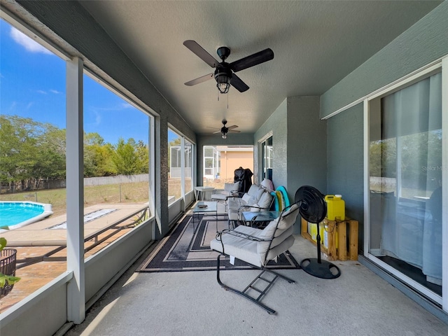 view of sunroom / solarium