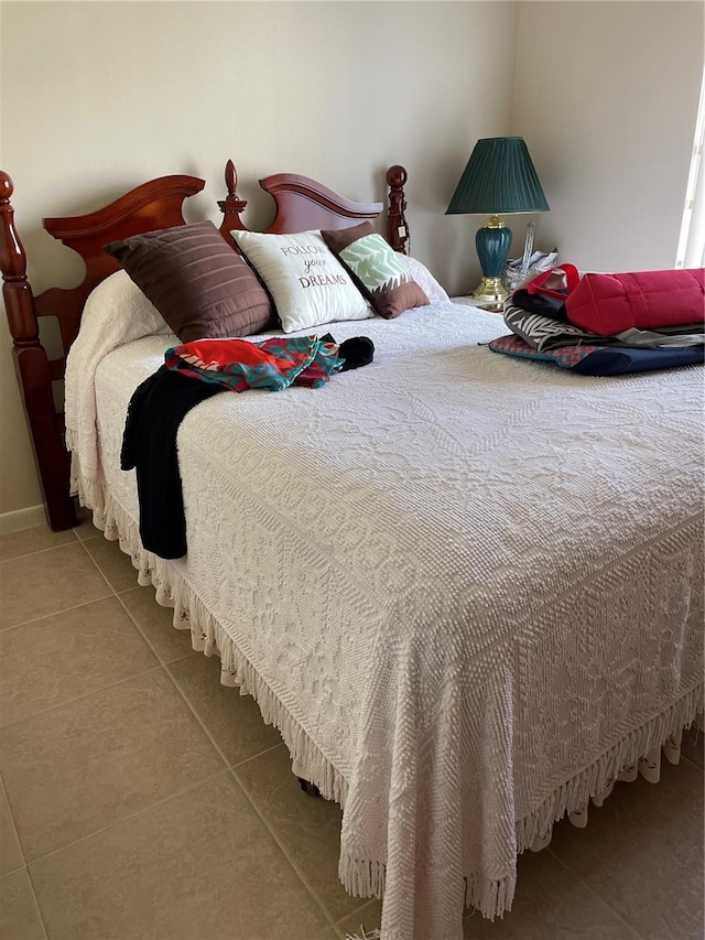 view of tiled bedroom