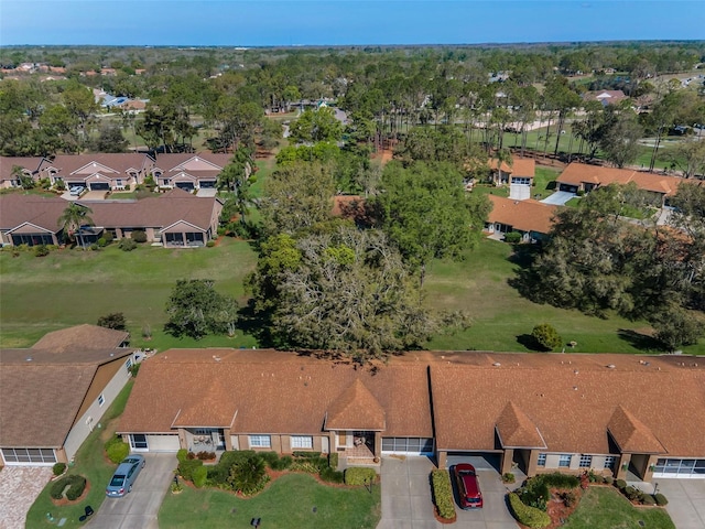 drone / aerial view with a residential view