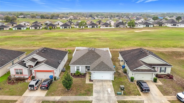 bird's eye view with a residential view