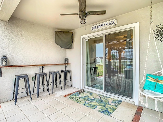 view of patio / terrace with outdoor dry bar