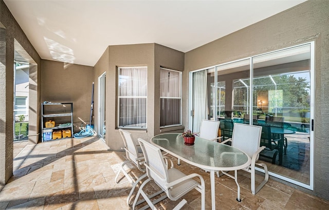 view of patio with outdoor dining space