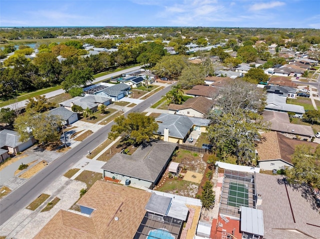 bird's eye view with a residential view