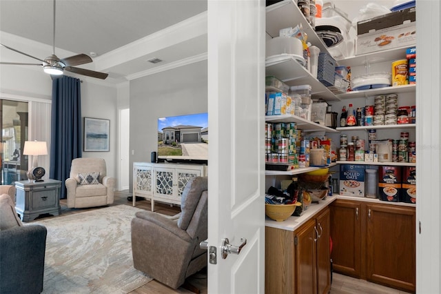 pantry featuring visible vents