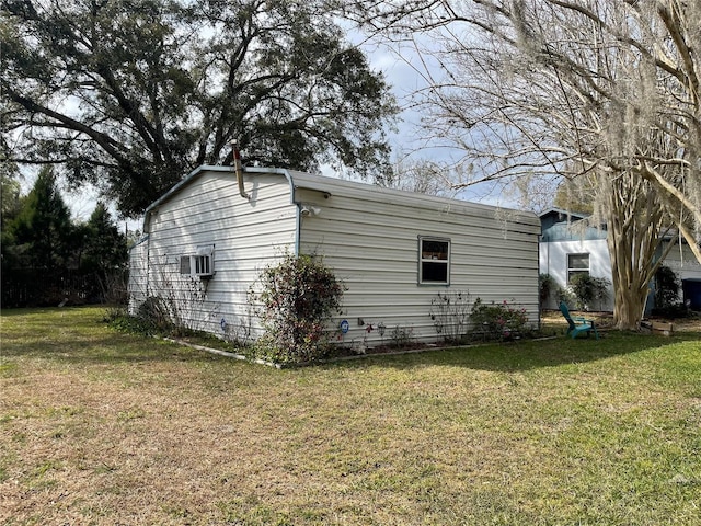 view of property exterior featuring a yard